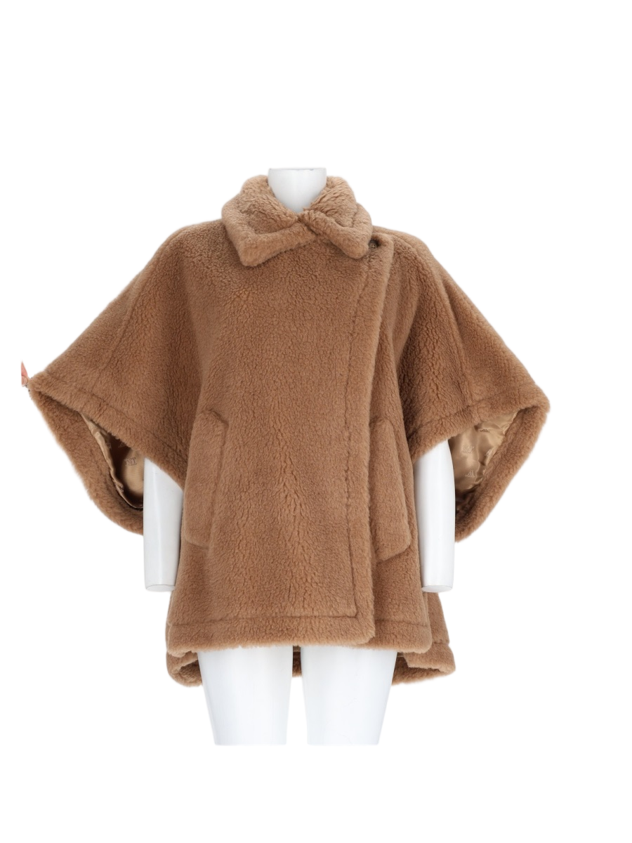 Camel Hair Silk Blend Cape