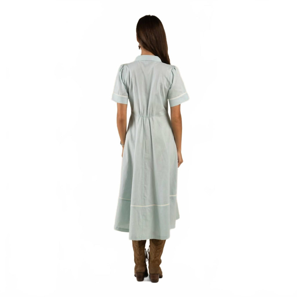 La Dahlia Midi Dress In Mistflower