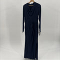 Women's Cowlneck Draped Long-Sleeve Gown