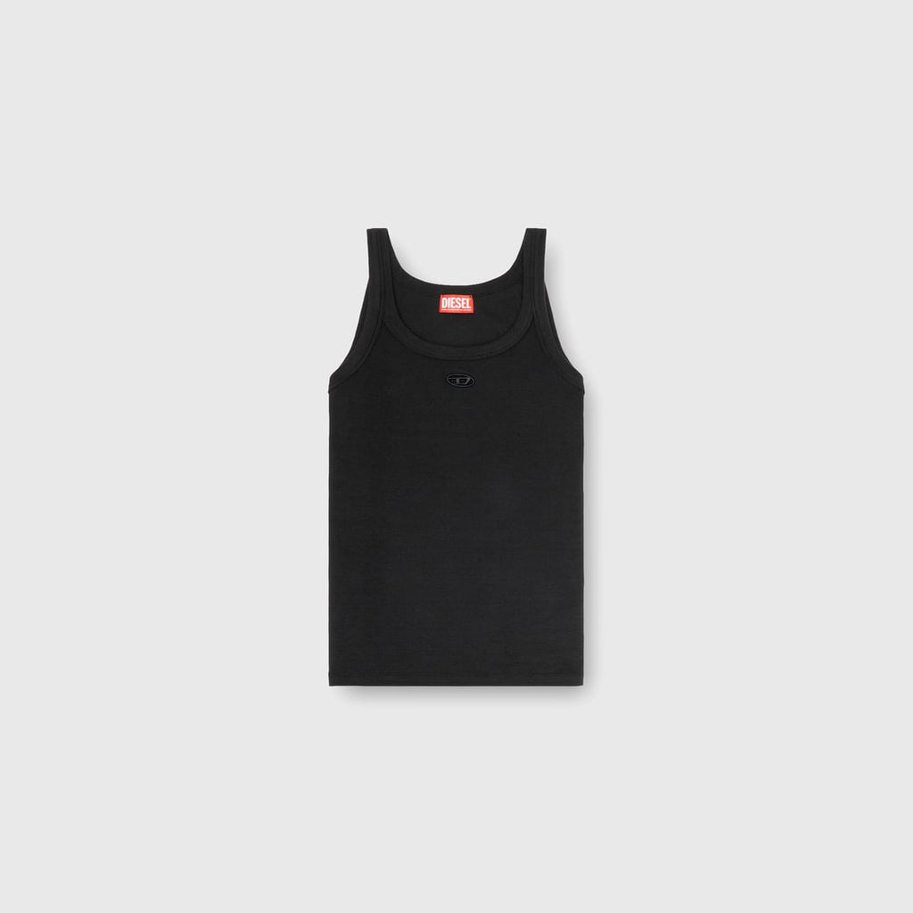 Slim cotton tank with Oval D logo