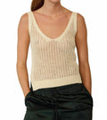 Calvi Open-Knit Top In White