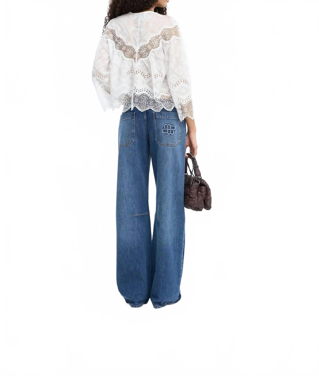 Valiance Blouse Top In White