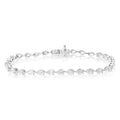 5 cttw Pear Lab Grown Diamond Tennis Bracelet in 14K Gold 7 Inch For Women