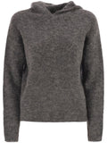 Asymmetrical Hooded Wool Sweater