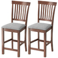 Set of 2 Modern High-Back Counter Stools for Kitchen Islands and Casual Dining