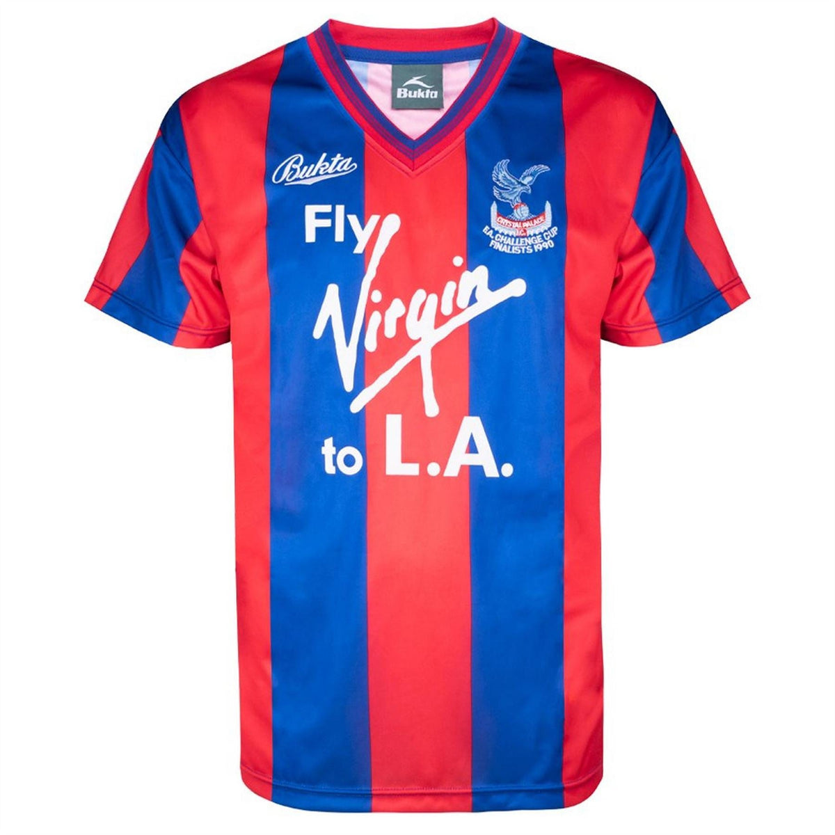Score Draw Crystal Palace Retro V-Neck Jersey Shirt