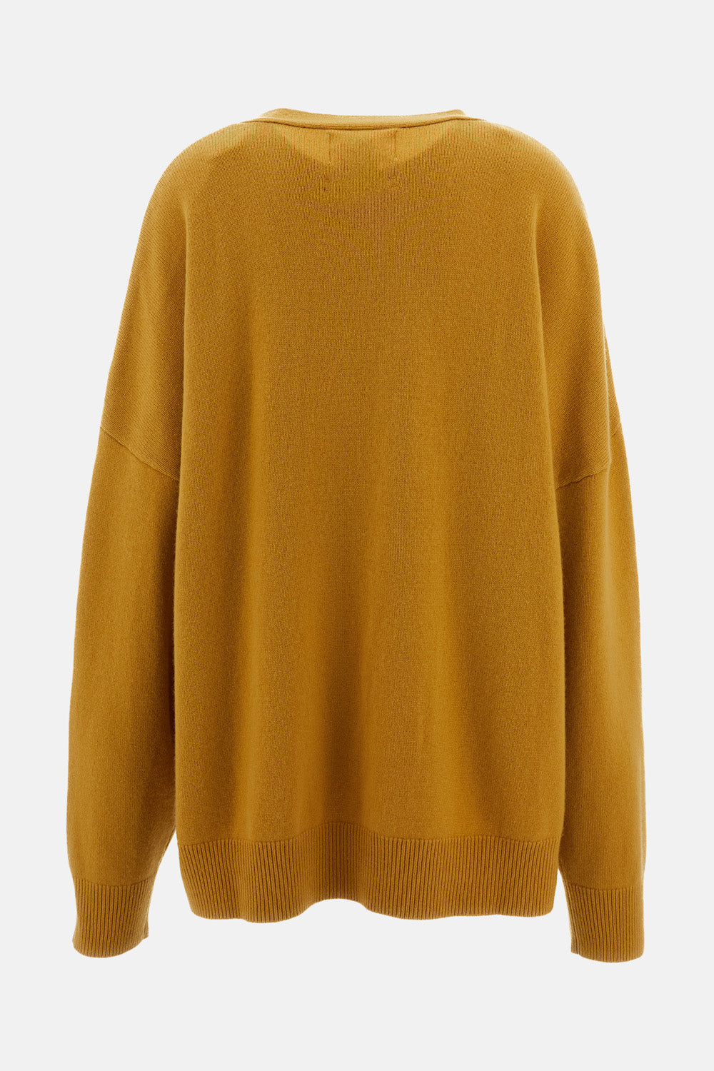 Mustard Yellow Simo Longline Oversized Cashmere Cardigan