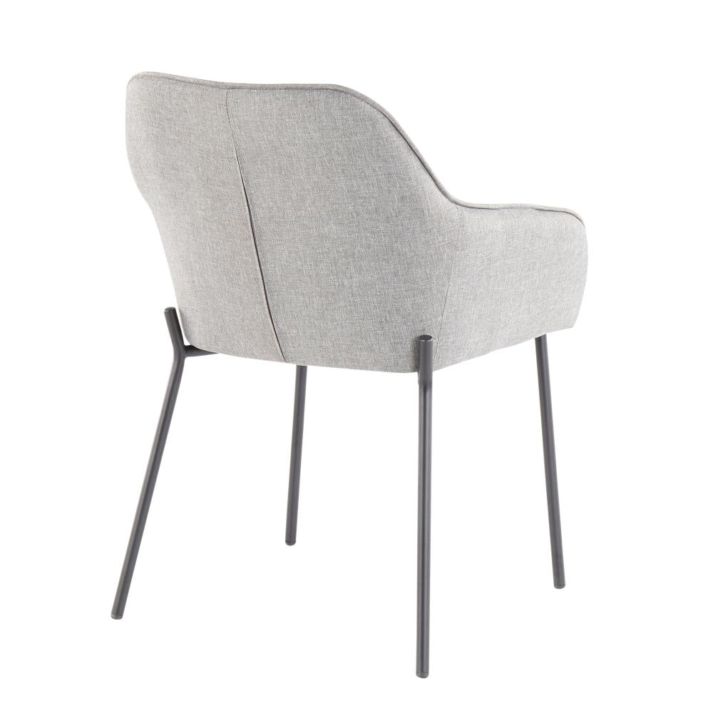 Set of 2 Versatile Dining and Accent Chairs with Fabric Cushions and Durable Metal Frames