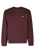 Burgundy Brushed Cotton Crewneck Sweatshirt