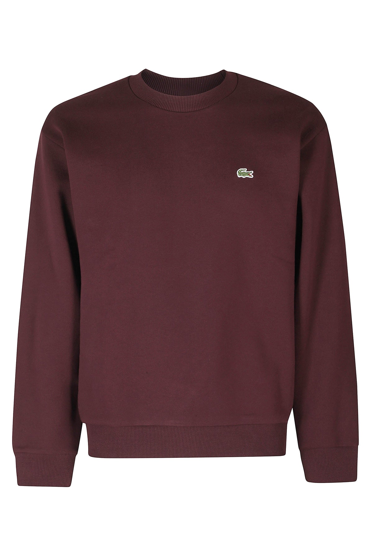 Burgundy Brushed Cotton Crewneck Sweatshirt