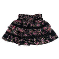 Girl's Floral Lace Chiffon Skirt In Black
