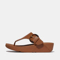Fit Flop Resin Buckle Leather Toe Post Sandals