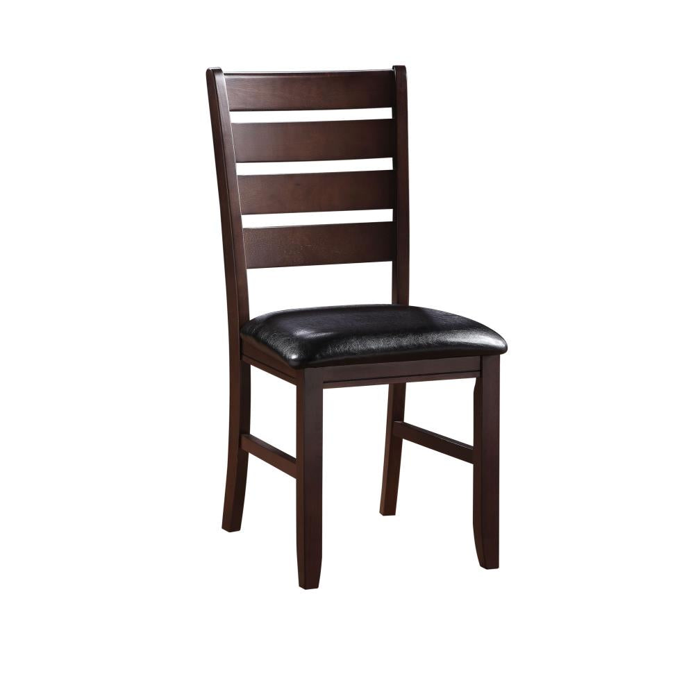 Set of 2 Contemporary Dining Chairs with Ladder Backs