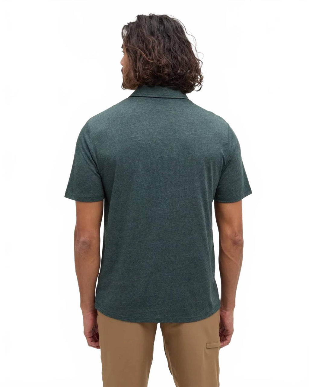 Astir Polo Shirt In Dark Forest Green Heather