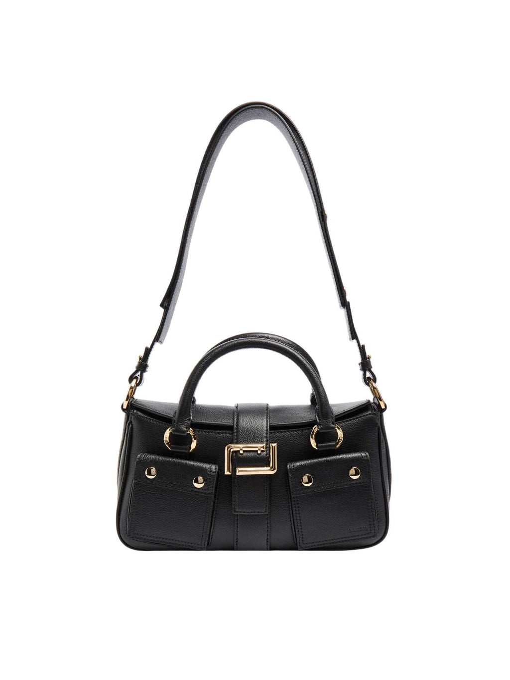 Rectangular Gold-Tone Accent Tote Bag