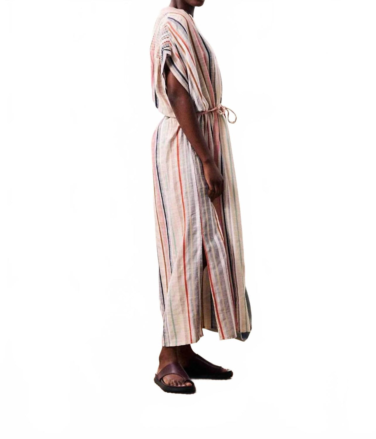 Indigo Straight Kimono Dress In Bleu Jean