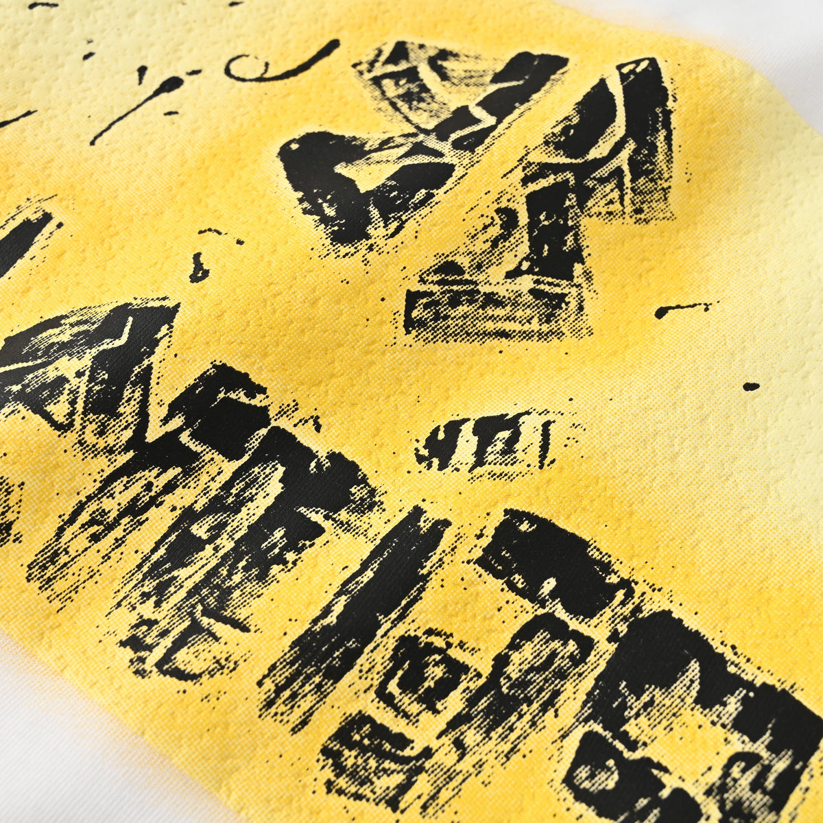 Balenciaga Yellow Spray BB T-Shirt in Black & White