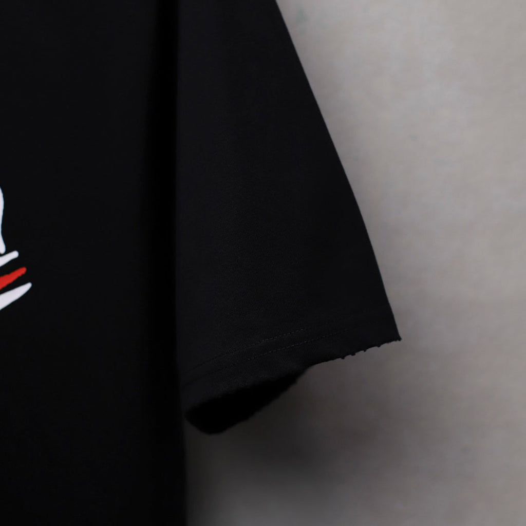 Balenciaga Handwritten Wave Logo T-Shirt in Black & White