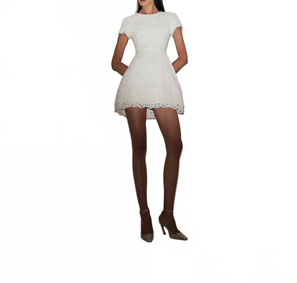 Regatta Mini Dress In Floral Macrame