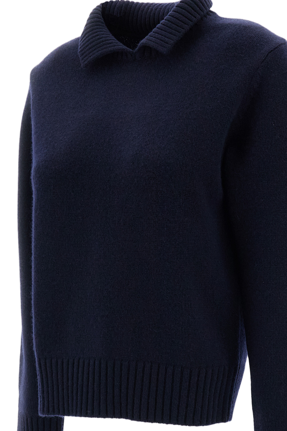 Blue Jo Heavyweight Ribbed Polo Cashmere Sweater