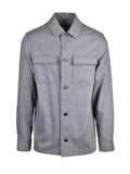 Grey Tailored Virgin Wool-Cashmere Shirt