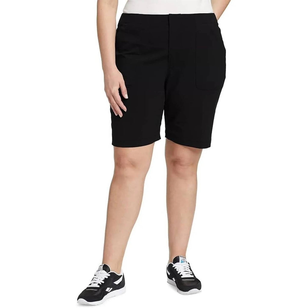 Women's High Rise Fitted Horizon Bermuda Shorts In Black