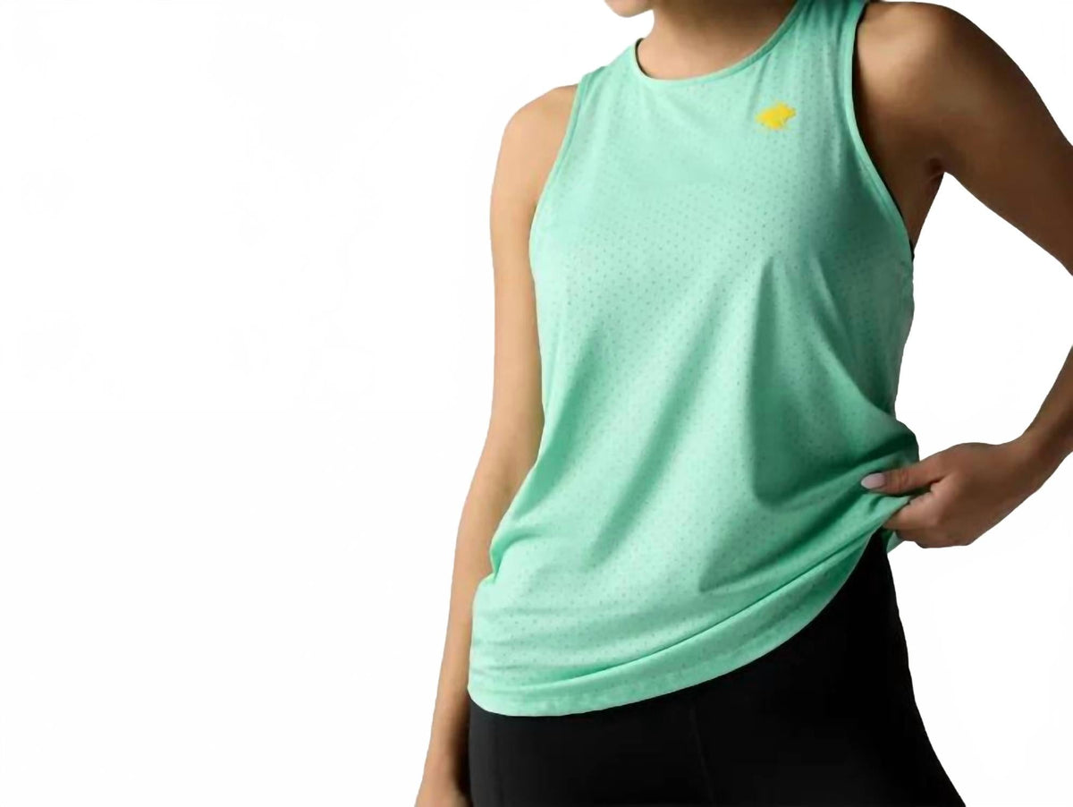 Women's Ice Perf Running Tank In Opal/mint Green