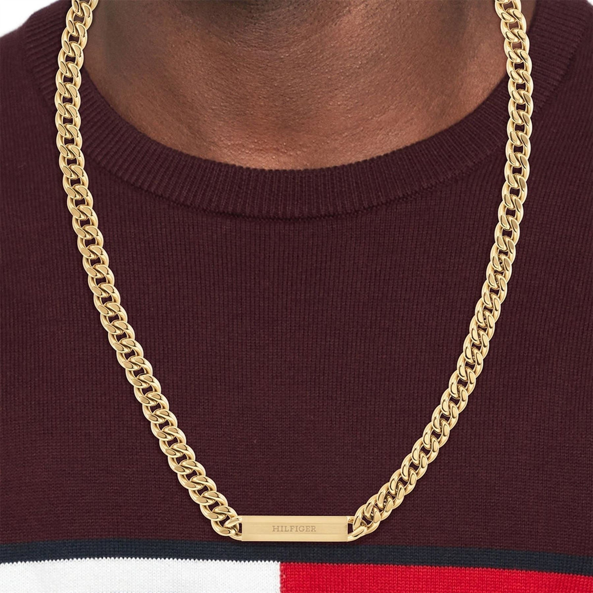 Tommy Hilfiger Hilfiger Mens Gold Ip Chain