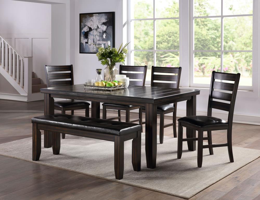 Set of 2 Contemporary Dining Chairs with Ladder Backs