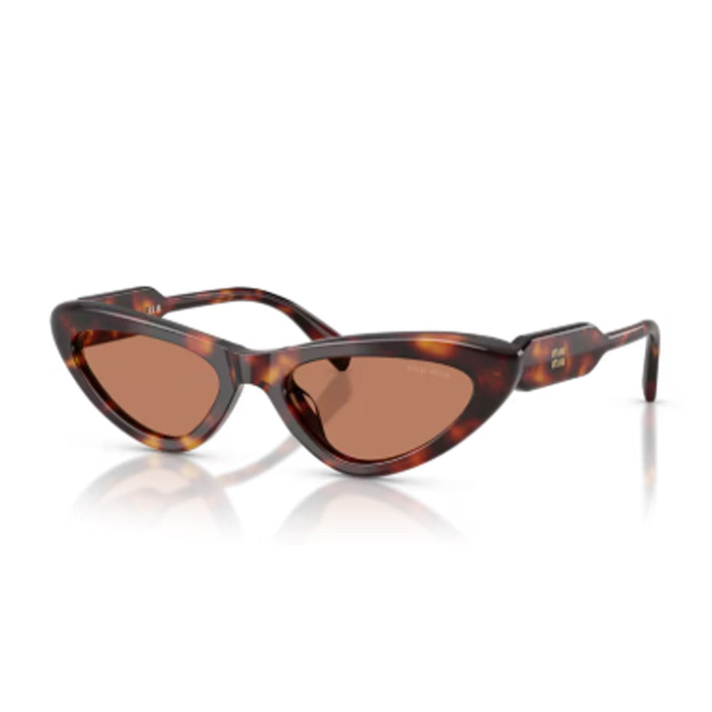 Havana B11su Acetate Narrow Cat-Eye Sunglasses