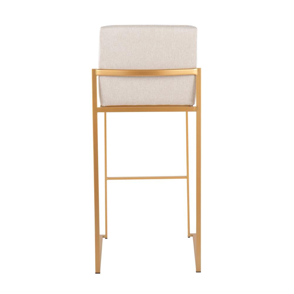 Upholstered Bar Stools with Padded Backrests