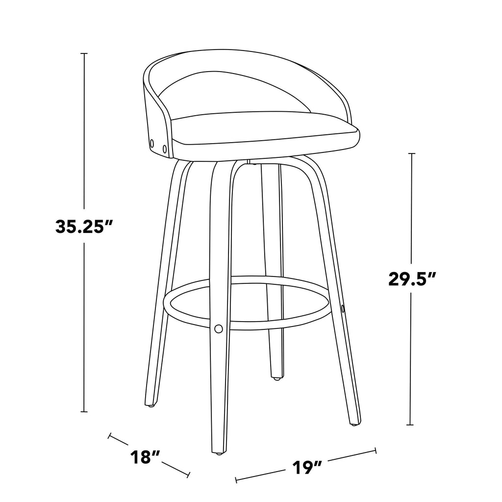 Fixed-Height Bar Seating with Cushioned Seats