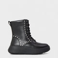 Fit Flop Gem Trim Combat Boots with Lace-Up Closure