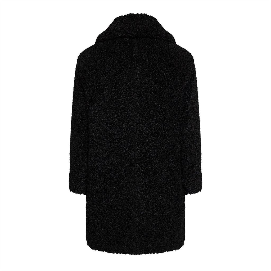 Hugo Textured Teddy Bear Over Coat with Shirt Collar