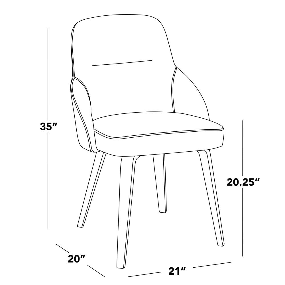 Set of 2 Mid-Century Accent Chairs with Solid Wood Frames and Padded Seating