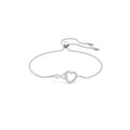 Swarovski Diamond Heart Chain Bracelet