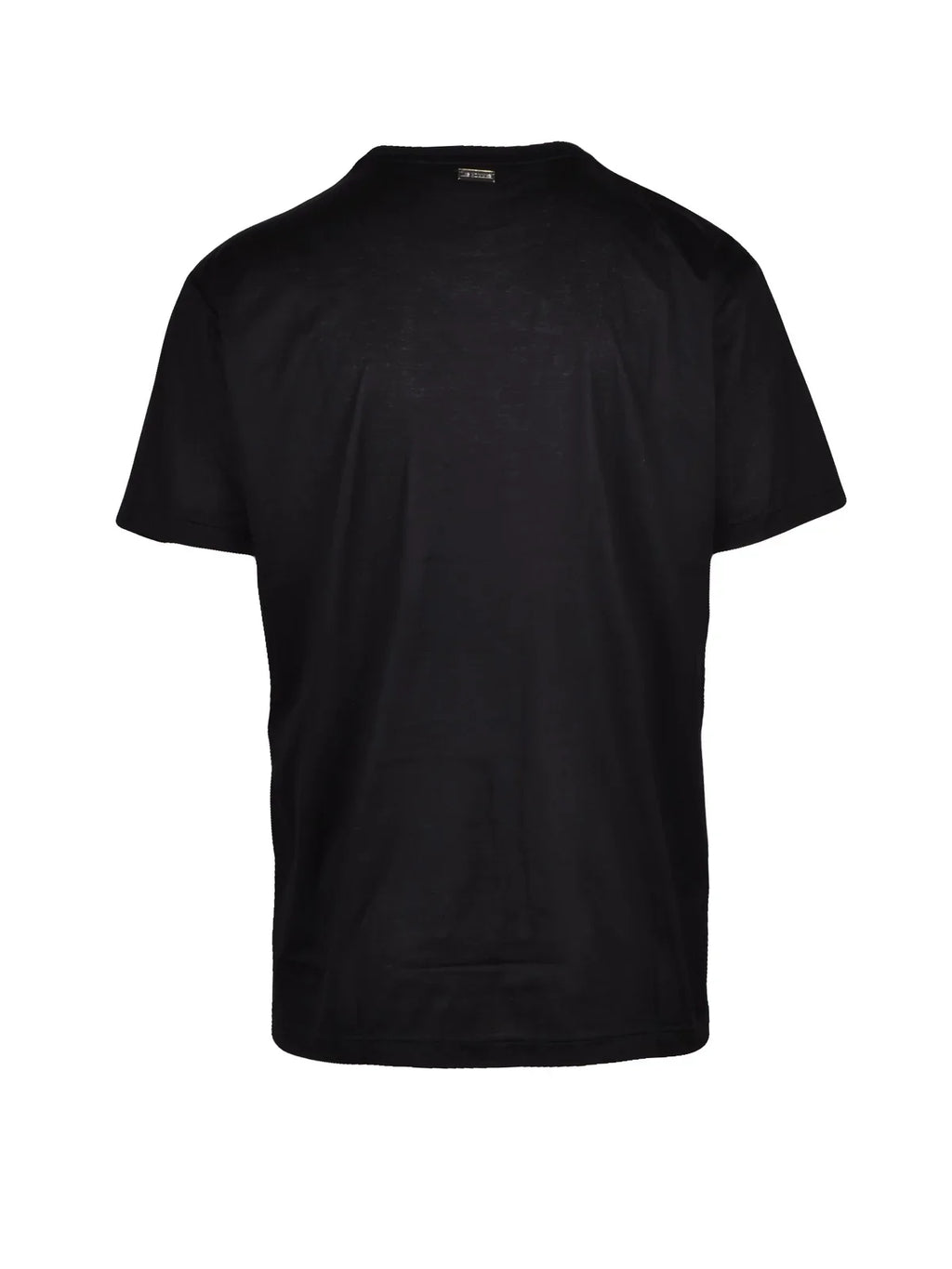 Black Short-Sleeve Gallery Print Cotton T-Shirt