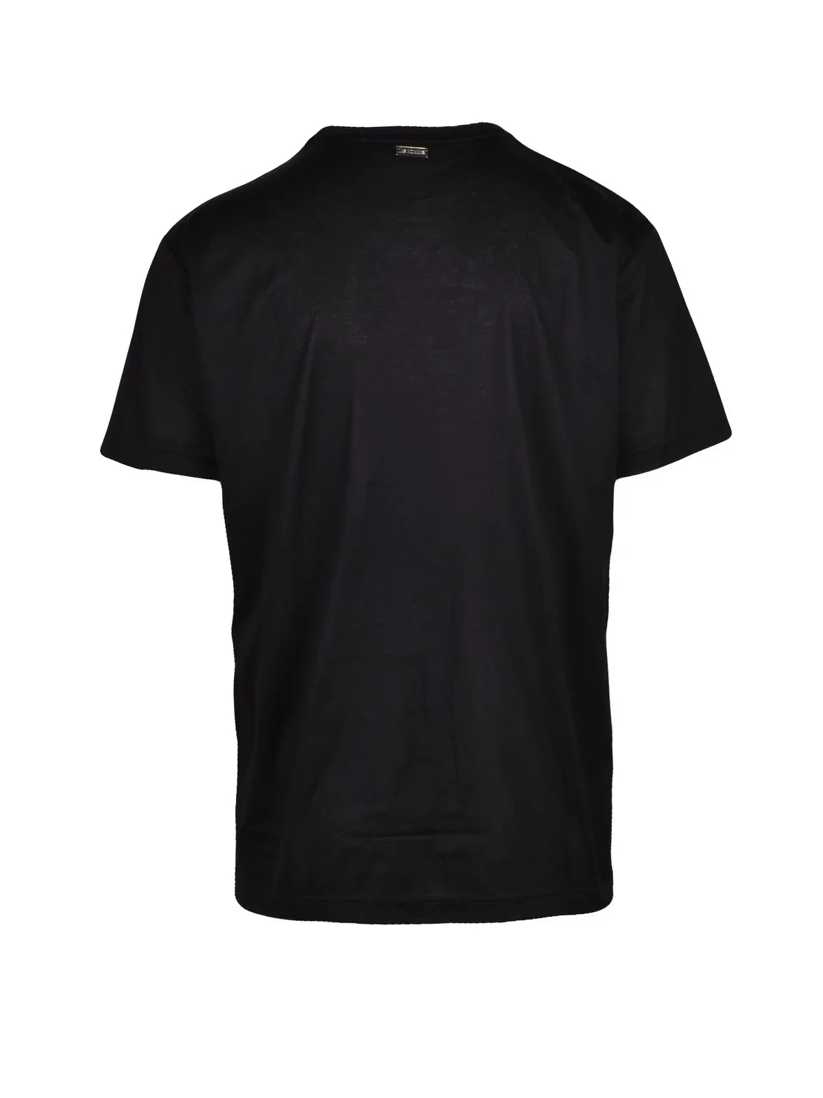 Black Short-Sleeve Gallery Print Cotton T-Shirt