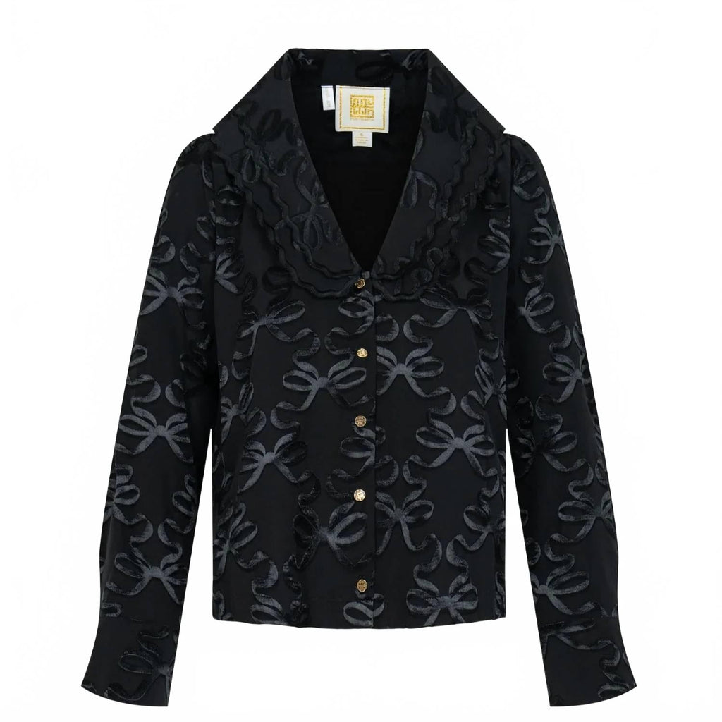 Bow Lattice Cameron Top In Black