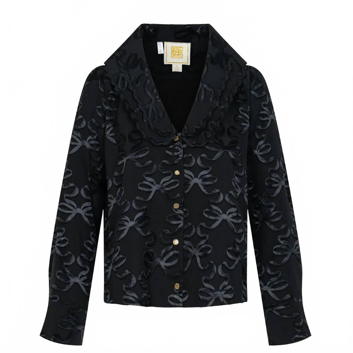 Bow Lattice Cameron Top In Black