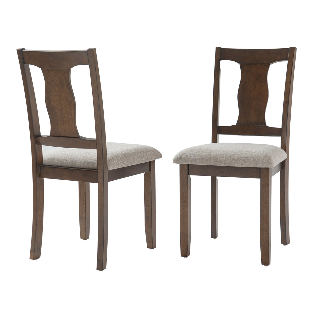 Set of 2 Mid-Century Upholstered Dining Chairs