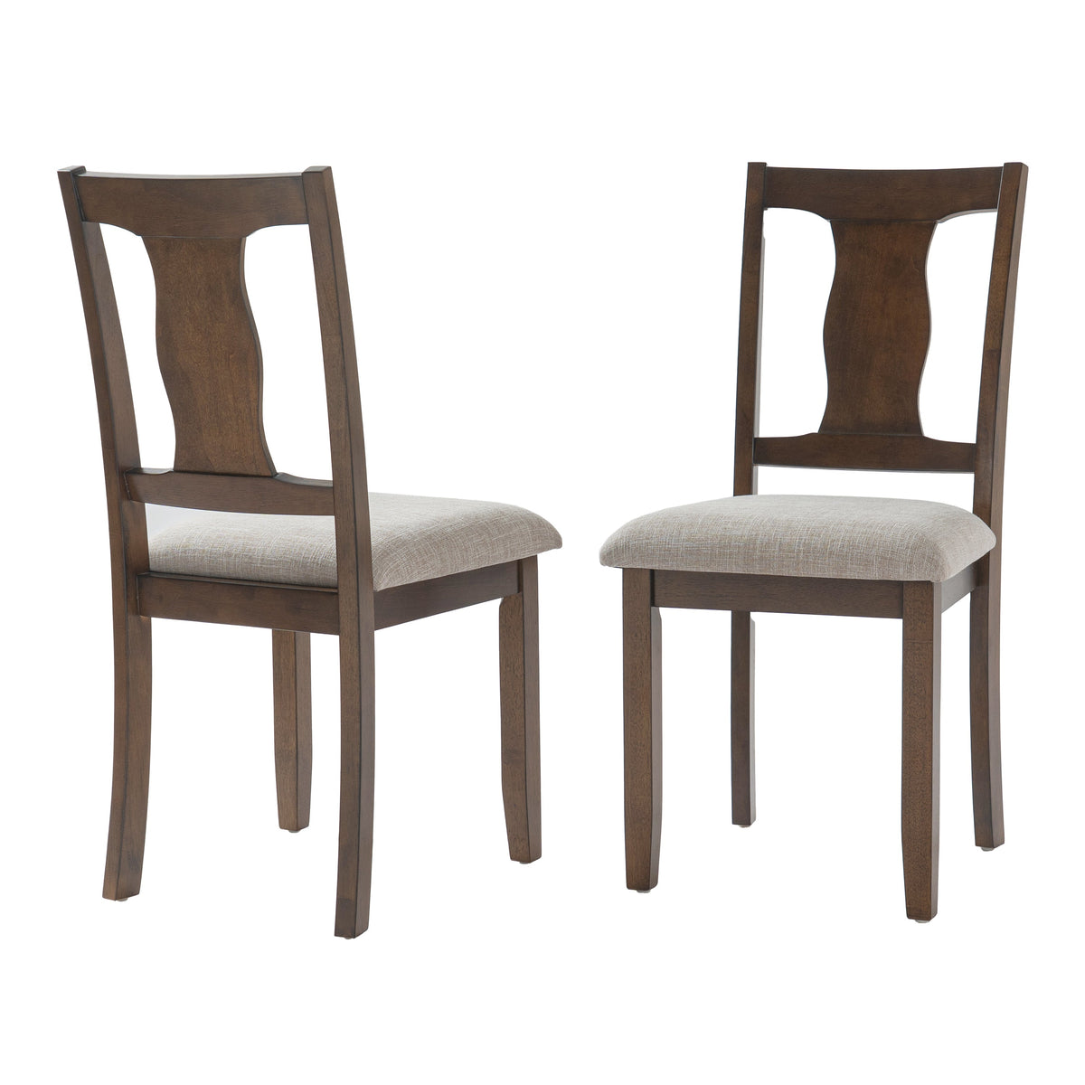 Set of 2 Mid-Century Upholstered Dining Chairs