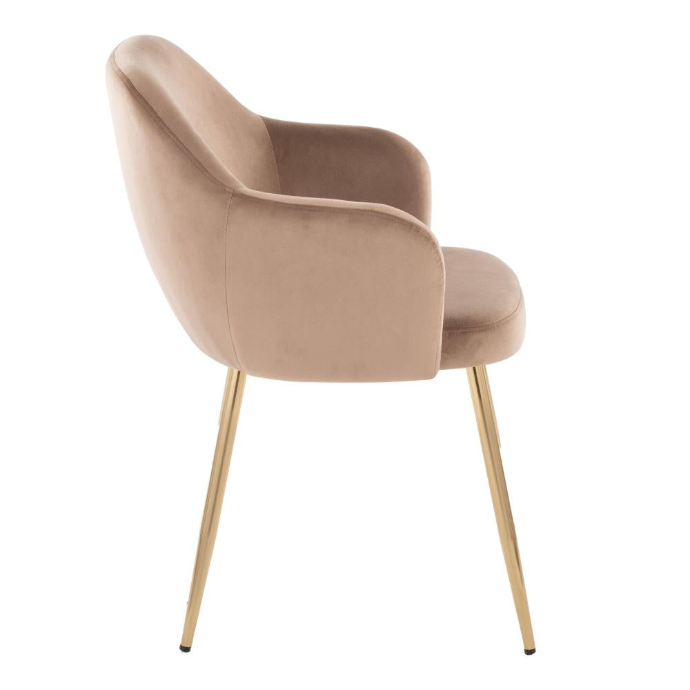 Set of 2 Upholstered Accent Chairs with Supportive Backrests and Durable Metal Legs