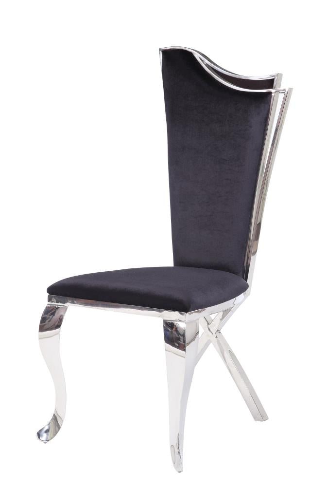 Armless Dining Chairs with Padded Seats and Backs