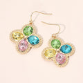 Four Leaf Clover Crystal Drop Earrings