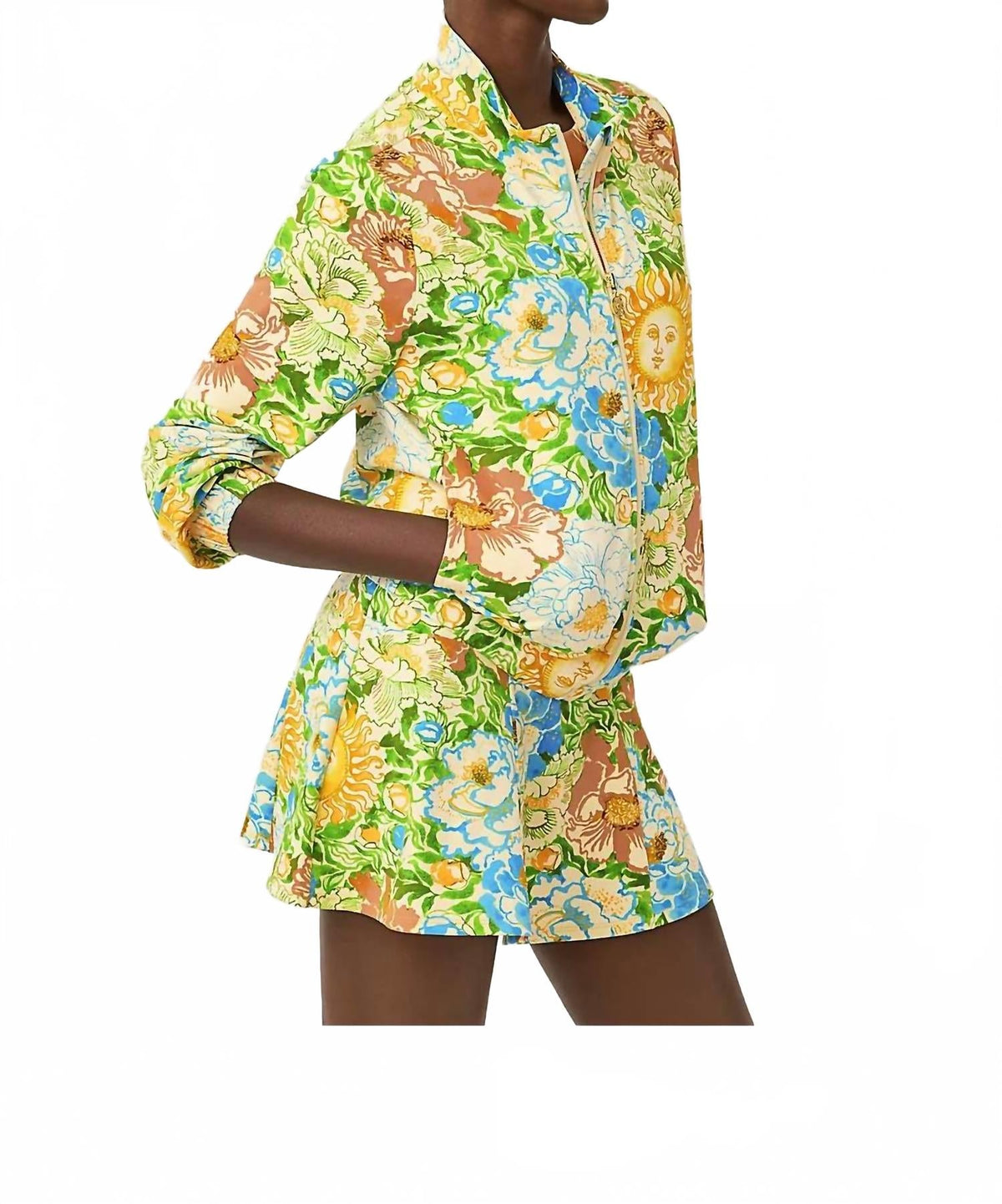 Upf 50+ Luxletic Aegean Jacket In Rutabaga Sympeony
