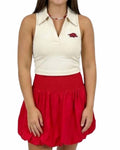 Bubble Mini Skort In Red