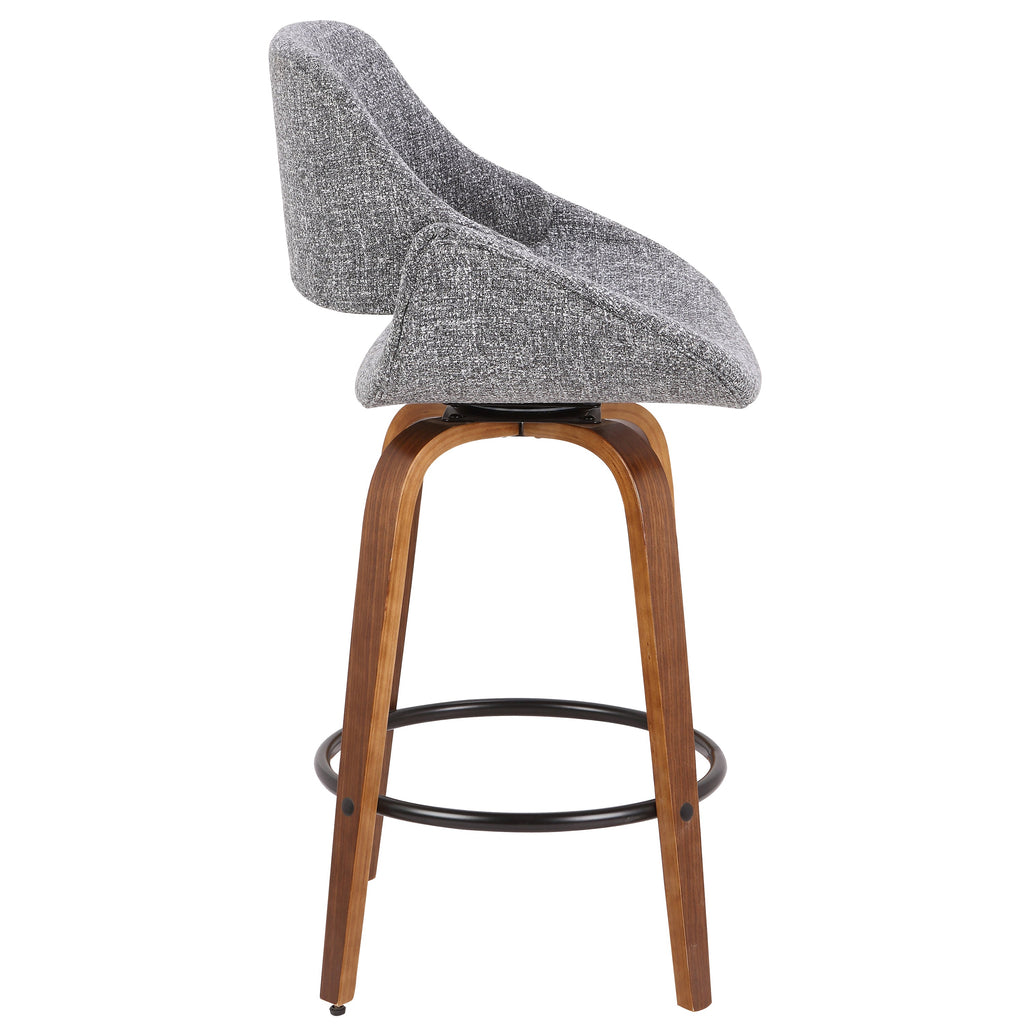 Modern Upholstered Kitchen Counter Chairs  Set of 2