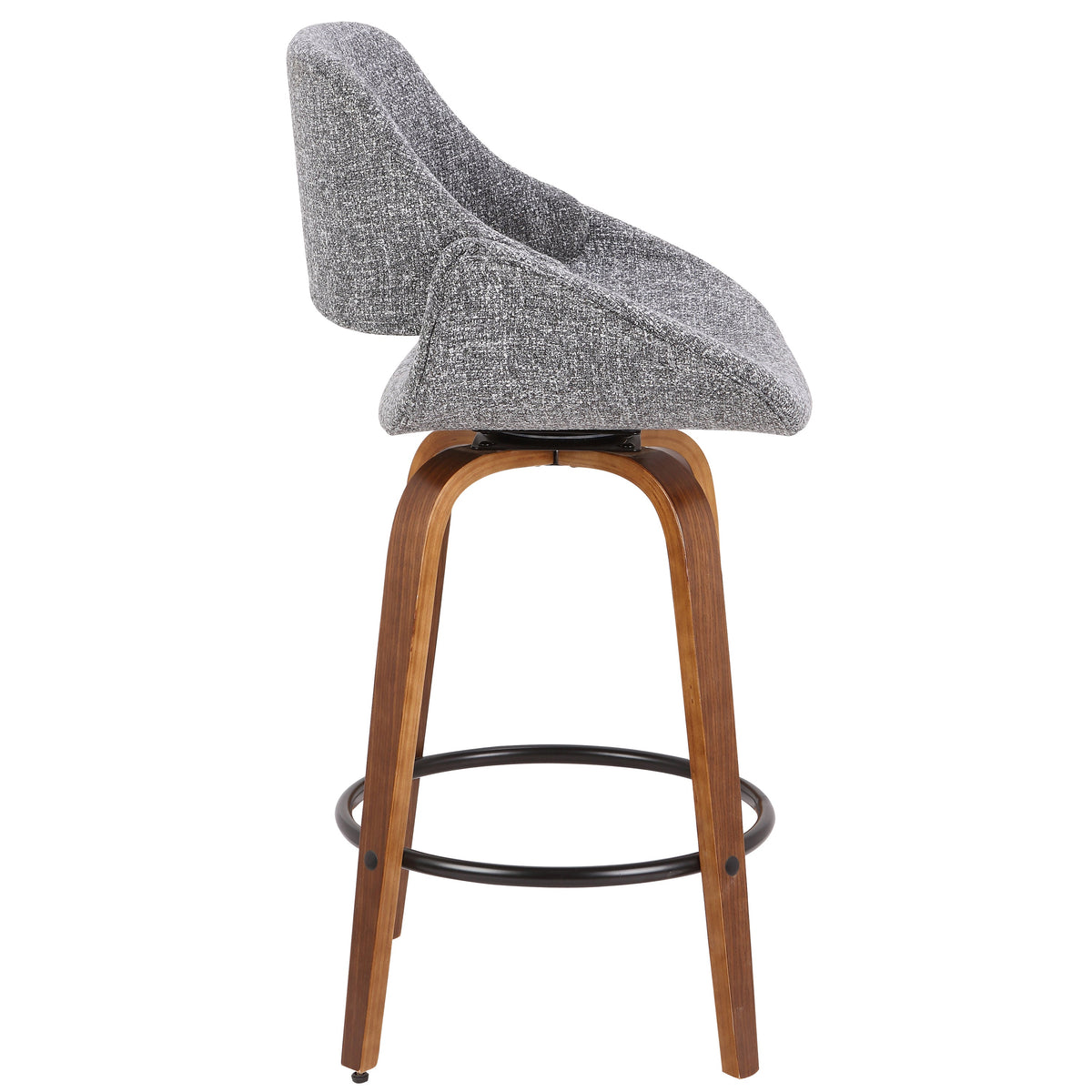 Modern Upholstered Kitchen Counter Chairs  Set of 2