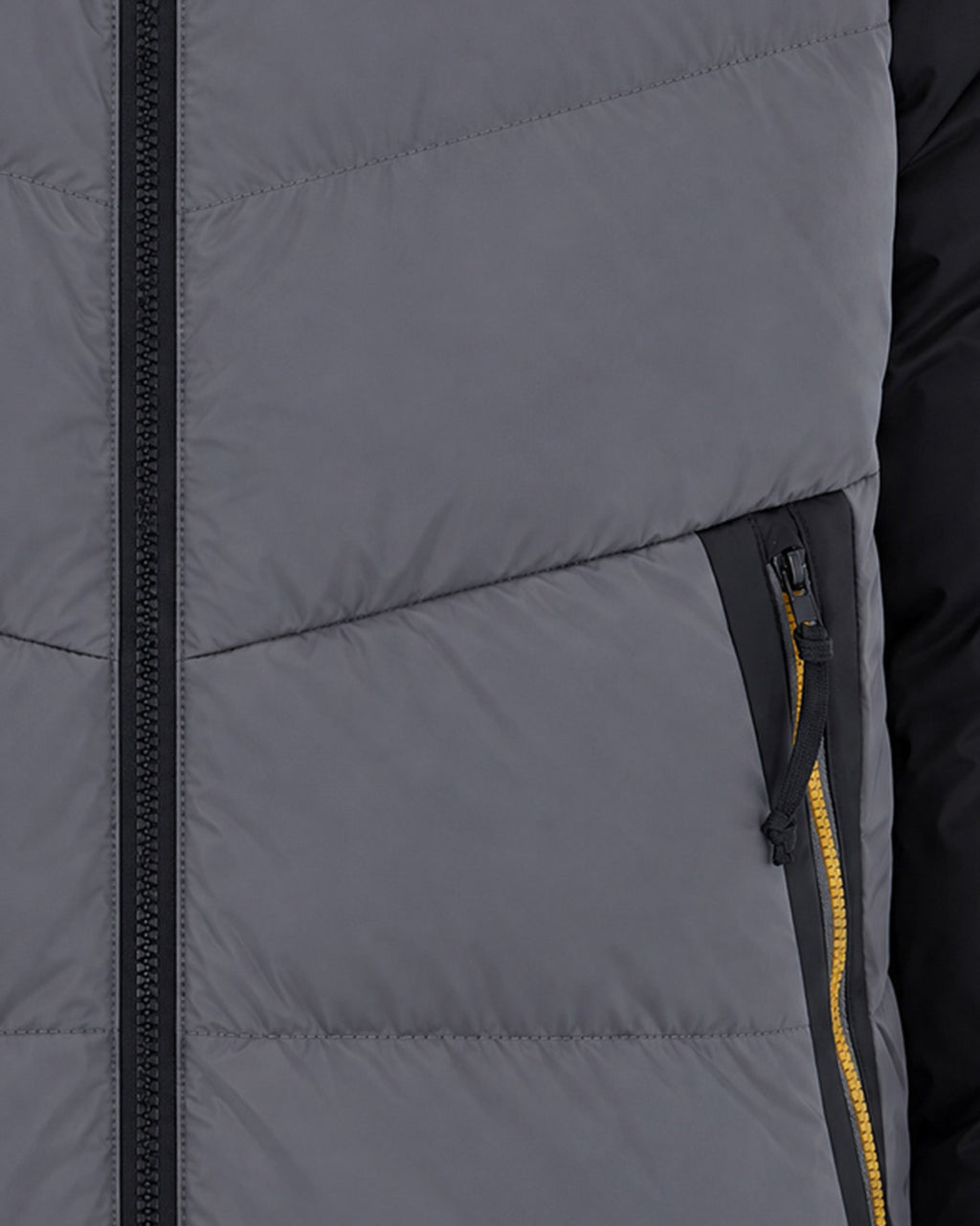 Pewter Colorblock Puffer Jacket